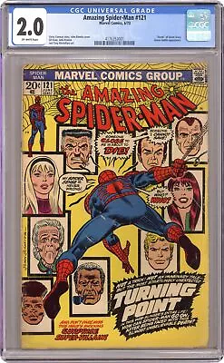 Buy Amazing Spider-Man #121 CGC 2.0 1973 4176353001 Death Of Gwen Stacy • 184.81£