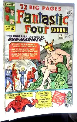 Buy FANTASTIC FOUR Annual #1 (1963) Marvel Comic Cents Copy,no Bookstamps • 99.99£
