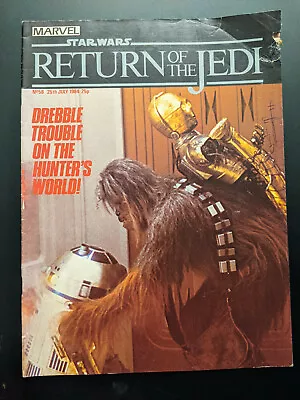 Buy Return Of The Jedi No 58 July 25th 1984, Star Wars Weekly UK Marvel Comic  • 6.99£