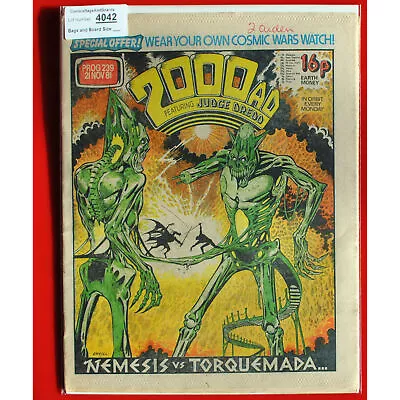Buy 2000AD Prog 239 Nemesis Vs Torquemada Comic  21 11 81  1981 (g . • 1.24£