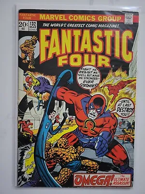 Buy Fantastic Four #132 Marvel 1973 Mar  Omega! The Ultimate Assassin  See Pics Cond • 11.88£