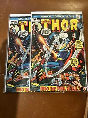 Buy (2) THOR #214 Into The Dark Nebula Marvel Comic Book LOT OF 2 • 15.99£