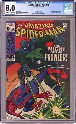Buy Amazing Spider-Man #78 CGC 8.0 1969 0317736001 • 313.47£