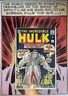 Buy *Incredible Hulk #1 Orig-Art Facsimile Cover W/Reprint Interior 1st Hulk (1962)* • 225.99£