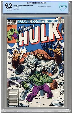 Buy Incredible Hulk  # 272  CBCS   9.2   NM-   White Pgs  6/82  Sasquatch & Wendigo • 124.66£