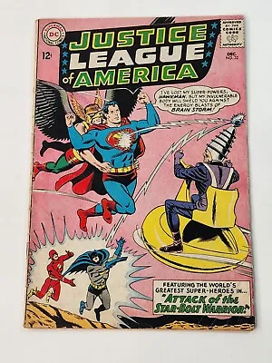 Buy Justice League Of America 32 DC Comics 1st App Brain Storm Silver Age 1964 • 24.10£