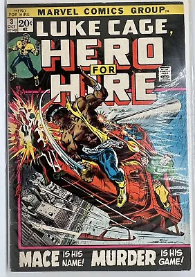 Buy Luke Cage Hero For Hire #3 Mark Of The Mace! Marvel 1972 • 9.49£