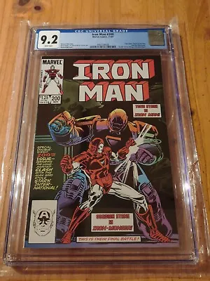 Buy Iron Man #200 CGC 9.2 - Tony Stark Returns As Iron Man 11/85 White Pages • 55.18£