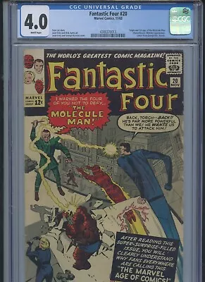 Buy Fantastic Four #20 1963 CGC 4.0 (1st App Of The Molecule Man) • 173.93£