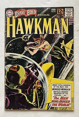 Buy BRAVE AND THE BOLD #44 Hawkman Joe Kubert “Grey Tone” Cover Awesome !! • 22.13£