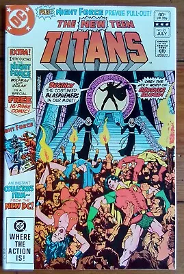 Buy The New Teen Titans 21, Night Force, 1st Brother Blood, Dc Comics, July 1982, Vf • 19.99£