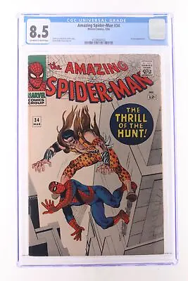 Buy Amazing Spider-Man #34 - Marvel Comics 1966 CGC 8.5 2nd Appearance Of Gwen Stacy • 590.48£