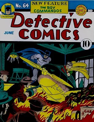 Buy Detective Comics # 64 Cover Recreation 1942 Batman Original Comic Color Art • 238.30£