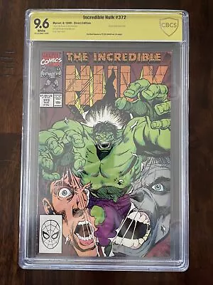 Buy Incredible Hulk 372 CBCS 9.6 Peter David Autographed, 1990, Dale Keown • 75.95£