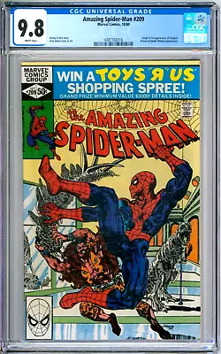 Buy Amazing Spider-Man 209 CGC Graded 9.8 NM/MT White Marvel Comics 1980 • 198.55£
