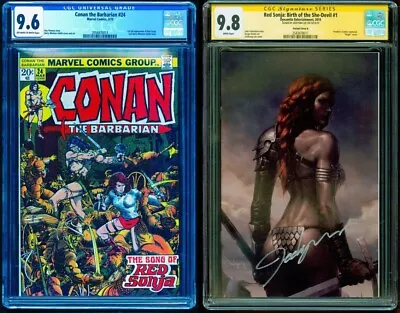 Buy Conan The Barbarian 24 Cgc 9.6 💎 Red Sonja Birth Of She-devil 1 Virgin 9.8 Ss • 786.34£