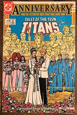 Buy Tales Of The Teen Titans #50 Wolfman Perez Wedding Issue Batman Sting App 1985 • 4.74£