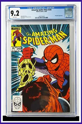 Buy Amazing Spider-Man #245 CGC Graded 9.2 Marvel 1983 White Pages Comic Book. • 80.41£