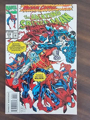 Buy The Amazing Spider-Man #379 Maximum Carnage From July 1993 Direct Edition • 10.24£