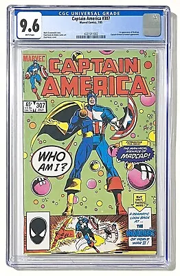 Buy Captain America #307 - CGC 9.6 WP - Marvel Comics 1985 - 1st App Madcap • 153.72£