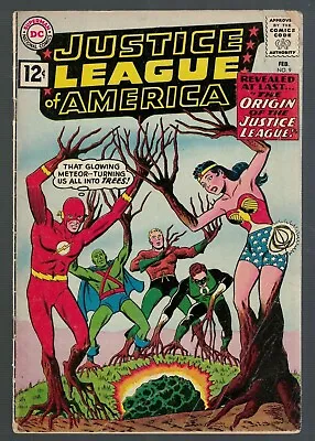Buy Dc Comics Origin Justice League Of America 9 1962 VG+ 4.5 Wonder Woman • 79.99£