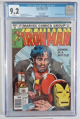 Buy Iron Man #128 CGC 9.2 1979 Iconic Alcoholism Cover  Demon In A Bottle  Newsstand • 173.41£