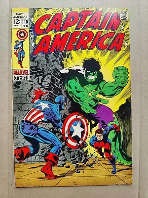 Buy Captain America 110 Marvel 1969 VG/FN Jim Steranko Hulk 1st Madame Hydra Viper • 63.54£