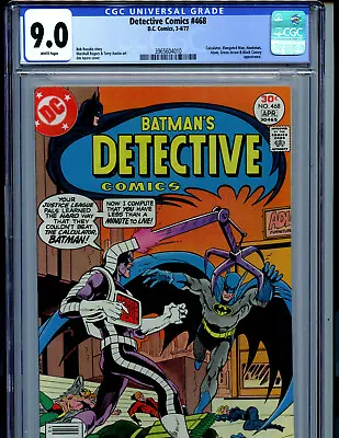 Buy Detective Comics # 468 CGC 9.0 Batman 1977 DC Comic Amricons K76 • 110.68£