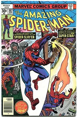 Buy AMAZING SPIDER-MAN #167-MARVEL COMICS-high Grade VF- • 22.43£