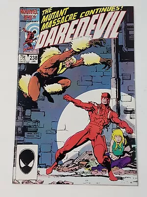 Buy Daredevil 238 DIRECT Marvel Comics Mutant Massacre DD Vs. Sabretooth 1987 • 7.90£