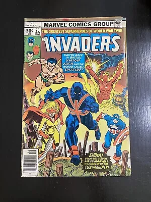 Buy The Invaders #20 First Full Union Jack II App Marvel 1977 VF EBMDIC10 • 23.99£