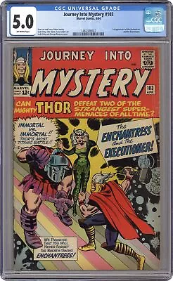 Buy Thor Journey Into Mystery #103 CGC 5.0 1964 1482308007 1st App. Enchantress • 281.50£