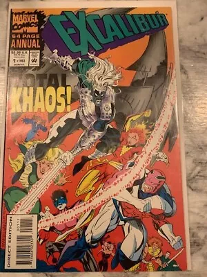 Buy Excalibur Annual 1 Total Khaos Marvel Captain Britain - 1st Print 1993 VF Rare • 4.99£