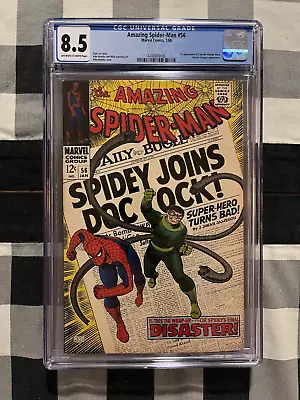 Buy Amazing Spider-man #56 Cgc 8.5 Ow-w Marvel Comics 1968 Doc Ock 1st Captain Stacy • 292.52£