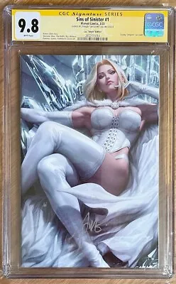 Buy Sins Of Sinister #1 Virgin Variant Artgerm *signed* Cgc 9.8 Emma Frost Gga Hot!! • 381.76£