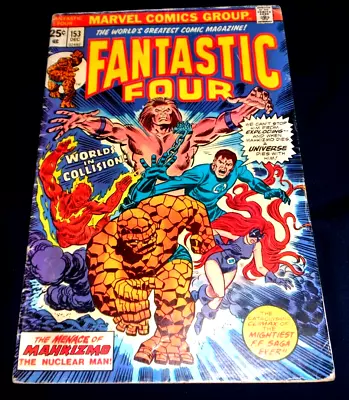 Buy Fantastic Four  #153   Vg -wolrds Of Collision - Dec 1974 • 11.99£