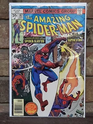 Buy 🔑 The Amazing Spider-man #167 “1st Appearance The Wisp” Marvel Comics 1977 • 15.82£
