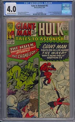 Buy Tales To Astonish #62 Cgc 4.0 Hulk Giant Man Wasp 1st Leader Jack Kirby 0006 • 158.31£