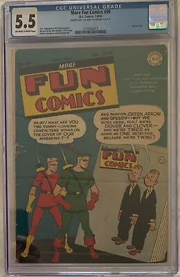 Buy (1944) MORE FUN COMICS #98 CGC 5.5 DOUBLE COVER! Rare Golden Age! Last DR FATE! • 960.72£