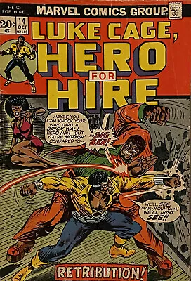Buy 1973 Luke Cage Hero For Hire Retribution Vol 1 - No 14 Marvel Comics • 43.48£