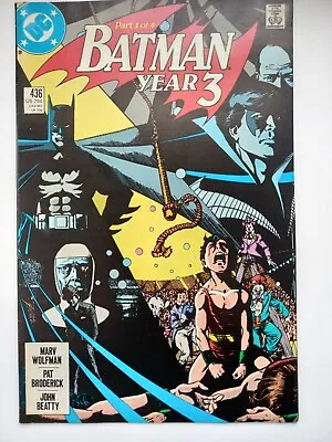 Buy BATMAN #436 (Wolfman/Broderick) DC Comics 1989 1st Appearance Tim Drake FN/VFN • 9£
