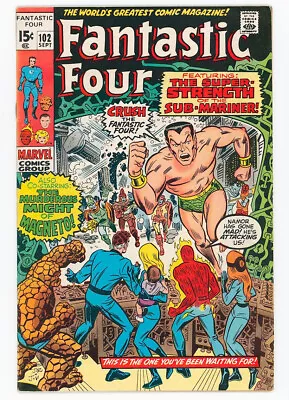 Buy Fantastic Four 102 Stan Lee Magneto Namor Nice Shape • 22.39£