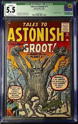 Buy RARE Tales To Astonish #13 CGC 5.0 1960 OW PAGES 1st Groot Guardians Qualified • 1,739.34£