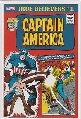 Buy Captain America Tos #63 (2020) True Believers Reprint ~ Lee/kirby ~ Unread Nm • 3.16£