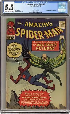 Buy Amazing Spider-Man #7 CGC 5.5 1963 1253471007 • 743.55£