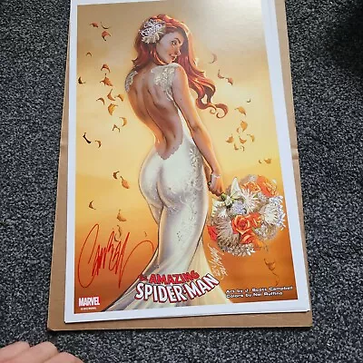 Buy J SCOTT CAMPBELL Amazing Spiderman Renew Your Vows #1 Signed 11  X 17  • 40£