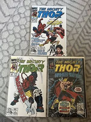 Buy MARVEL COMICS: THE MIGHTY THOR #448, #450, #451 (1992) Spider-man Bloodaxe • 7.63£