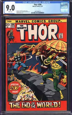 Buy Thor #200 Cgc 9.0 White Pages // Marvel Comics 1972 • 110.69£