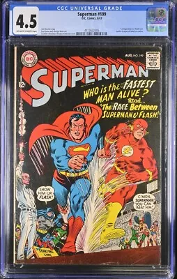 Buy Superman #199 D.C. Comics, 8/67 CGC 4.5 • 158.87£