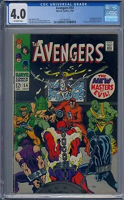 Buy Avengers #54 Cgc 4.0 1st New Masters Of Evil John Buscema • 63.24£